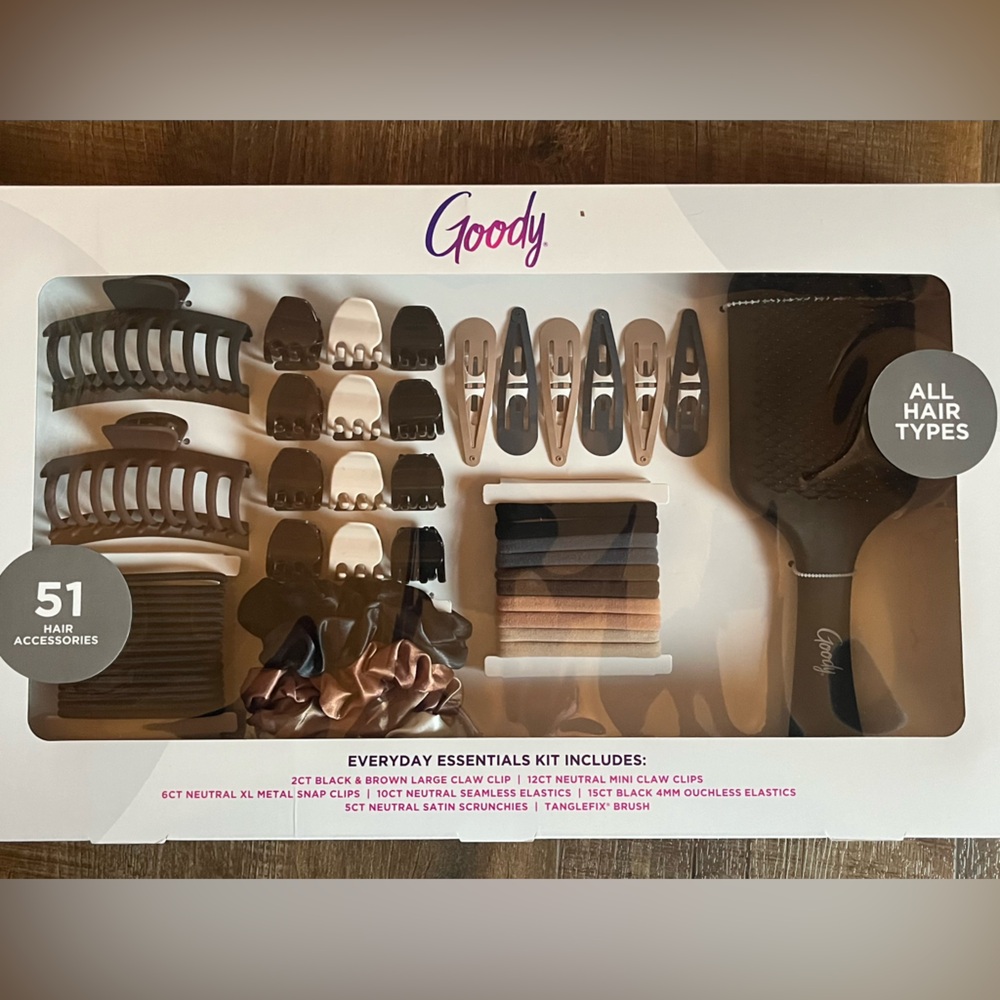 51 piece Hair accessory kit. Everyday essential kit. All hair types. New in box